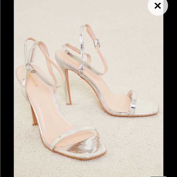 Silver Strappy Heels - Picture 4 of 5